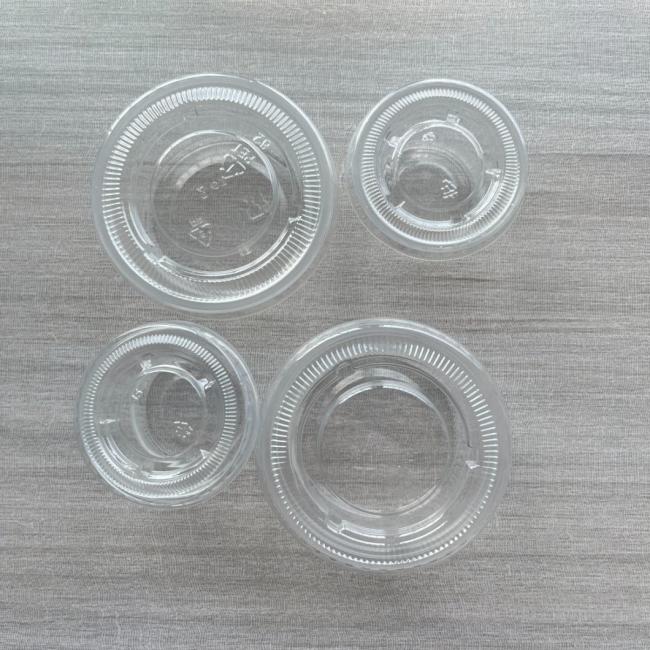 Wholesale Disposable Transparent 1.5 Oz Sauce Cup with Lid Plastic Takeaway Food Sauce Containers