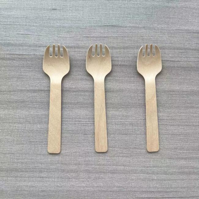 Eco-Friendly Small Bamboo Spoon Cutlery Biodegradable Disposable Customized Logo Printed Mini Wooden Spoon for Ice Cream