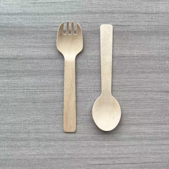 Eco-Friendly Small Bamboo Spoon Cutlery Biodegradable Disposable Customized Logo Printed Mini Wooden Spoon for Ice Cream