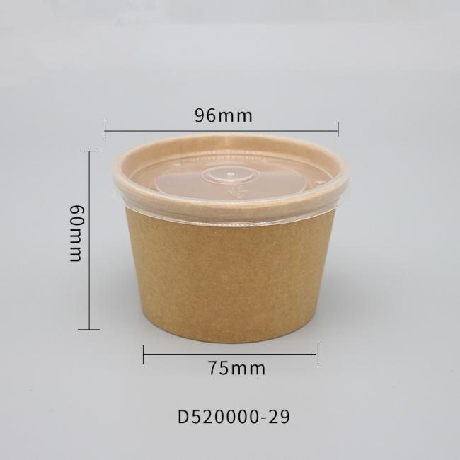Various Size High Quality Customer Printed Disposable Take Away Kraft Paper Bowl for Salad