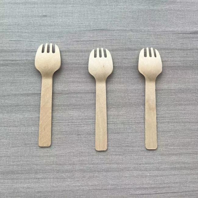 Natural Biodegradable Bulk Birch Wood Spoon/Forks/Knives Disposable Wooden Cutlery
