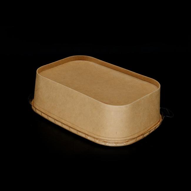 Disposable Take Away 500ml Kraft Lunch Box for Fast Food