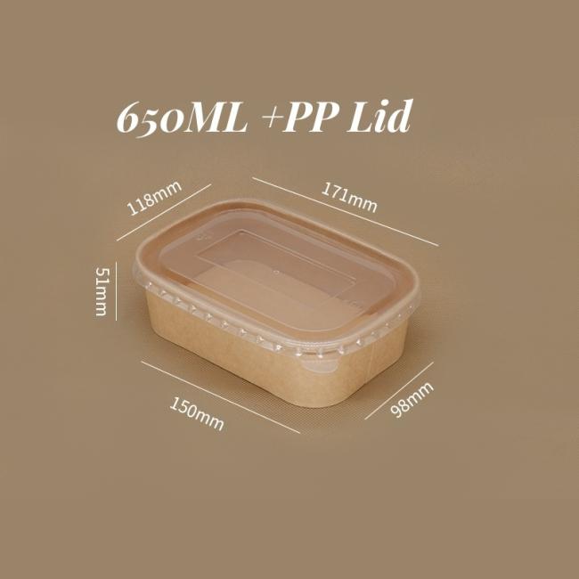 Manufacturing Biodegradable Takeaway 650ml Kraft Food Paper Box