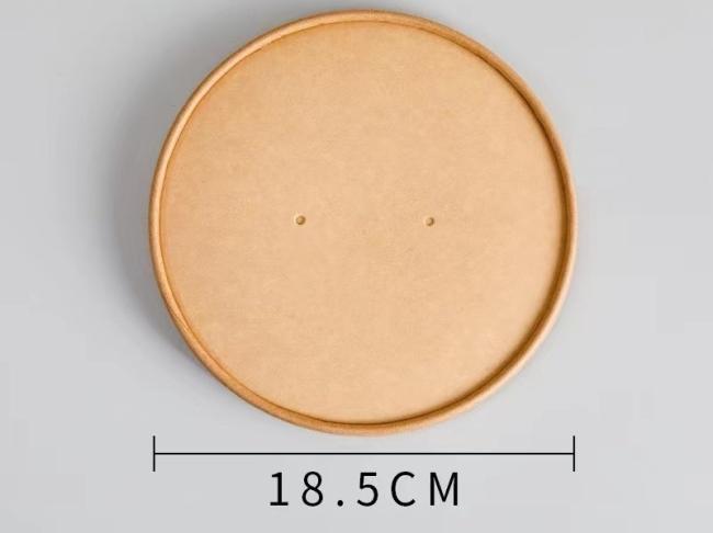 Disposable Burger French Fries Lid Takeaway Salad Bowl Lid Kraft Paper Bowl Lid
