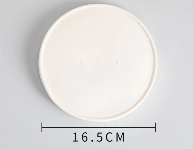 Disposable Burger French Fries Lid Takeaway Salad Bowl Lid Kraft Paper Bowl Lid
