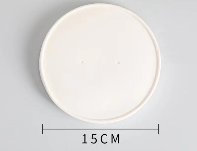 Disposable Burger French Fries Lid Takeaway Salad Bowl Lid Kraft Paper Bowl Lid