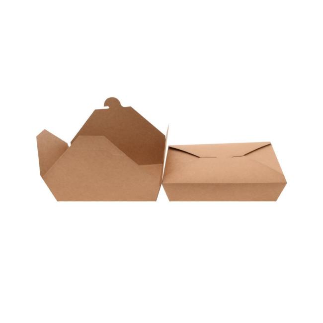 Disposable Take out Kraft Paper Meal Prep Food Container for Fruit Vegetable Takeaway Box Lunch Boxes