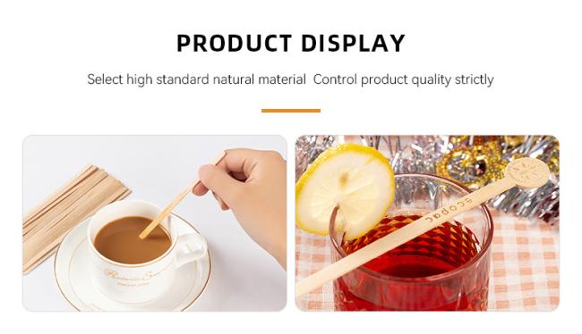 Chinese Supplier High Quality Factory Wooden 125*9*1coffee Stir Stick for Coffee Shop