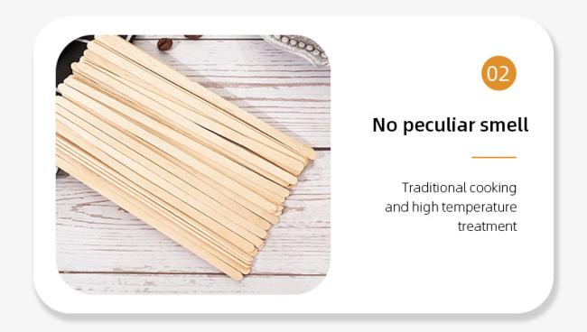 Chinese Supplier High Quality Factory Wooden 125*9*1coffee Stir Stick for Coffee Shop