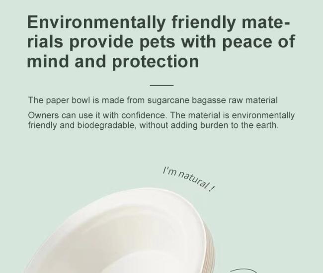 Elegant Custom Disposable Tableware Bowl for Dogs, Cats, Pets, and Environmental Protection