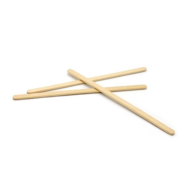 Eco Friendly Flat Wooden Coffee Stirrers Cocktail Stirrers 110mm 140mm