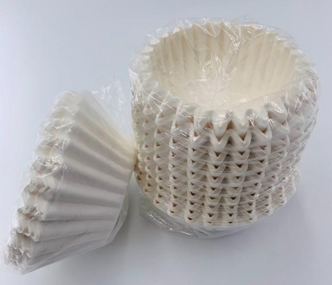 Machine Used Paper Coffee Filter 245*85mm E Hand Brewed Paper Coffee Filter Wooden Pulp White Wave Coffee Basket Filter Paper