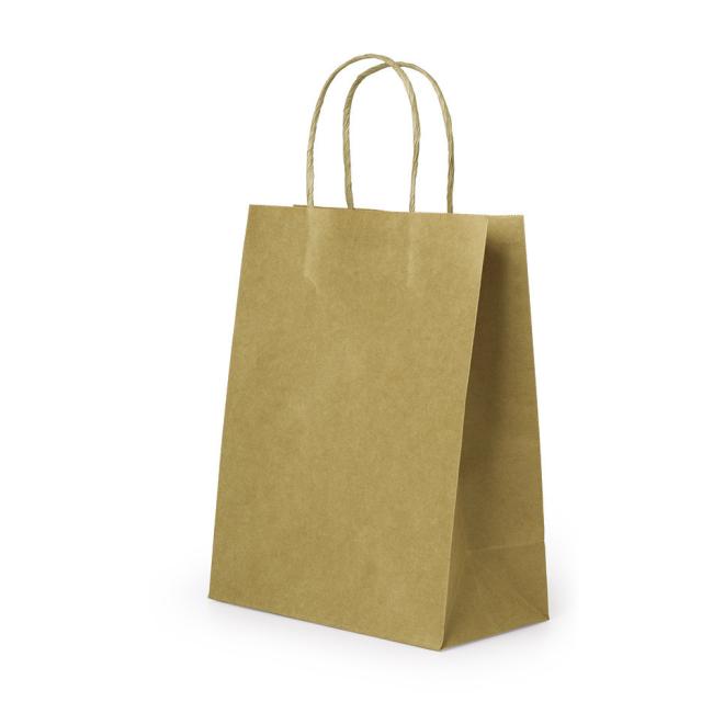 Kraft Paper Bag Hand Bag High-End Paper Bag Disposable Milk Tea Takeaway Packaging Shopping Gift Packaging Bag Customization