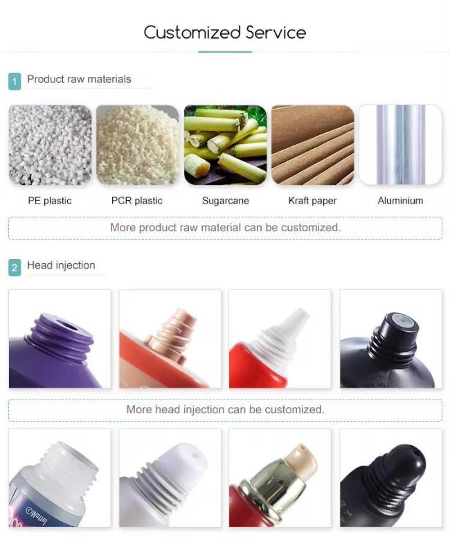 Cosmetic Hose Cleanser White Hose Clamshell Cleanser in Extruded Empty Tube