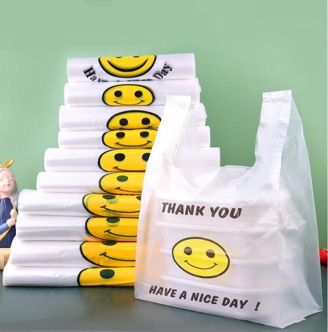 Plastic Bag Wholesale Thank You Shopping Plastic Grocery T-Shirt Bags Plastic Bags with Logos
