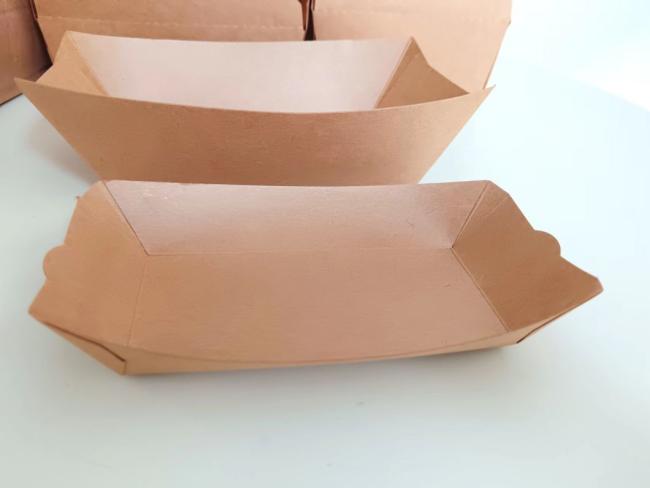 Custom Print Biodegradable Eco Friendly Food Grade Boat Serving French Fries Box