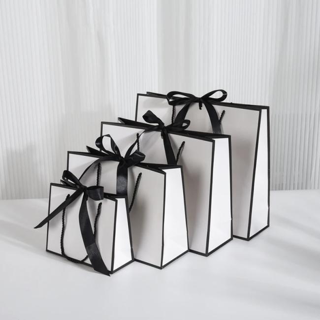 Custom Logo Printed Luxury Paper Gift Bag, Boutique Packaging Shopping Bag with Logos, Paper Bags