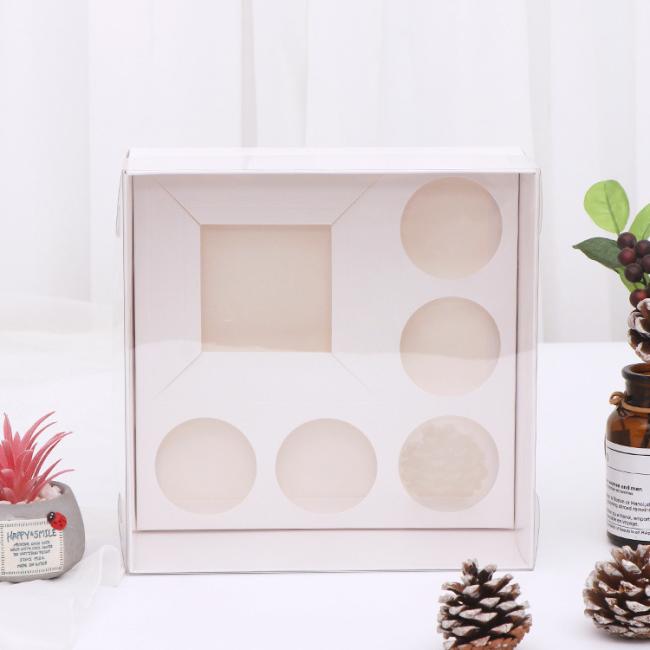 Regular Cupcake with Transparent Pet Cover Customized Logo and Size Cup Cake Box
