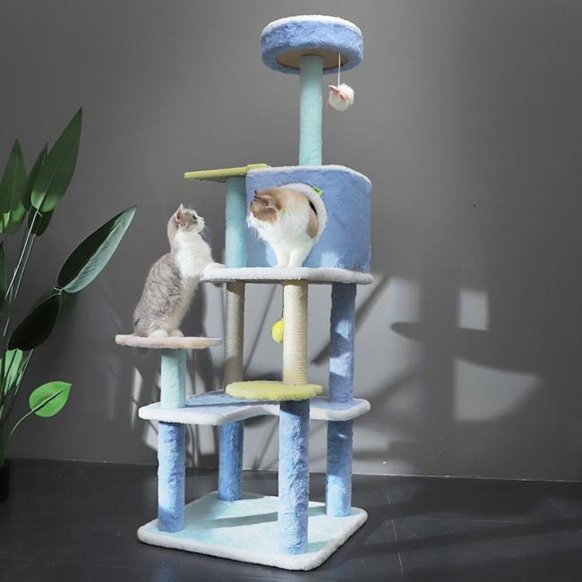 New Design Cat Tree One Cat Supplies 1/2/3/4 Layers Cat Climbing Scratcher