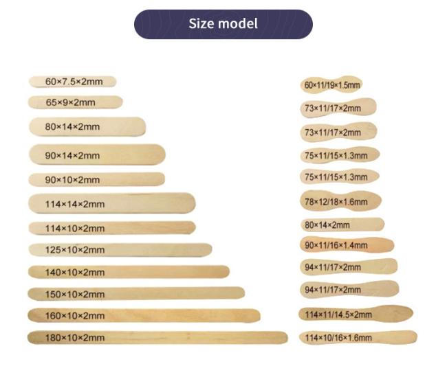 High Quality Biodegradable Colored Wood Bamboo Ice Cream Stick