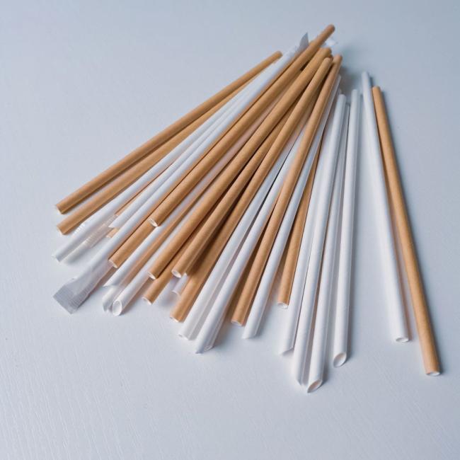 Wholesale Color Disposable Straws Degradable Paper Christmas Straw