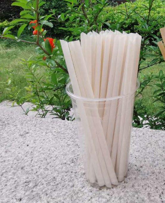 Environmentally Friendly Custom Size and Logo Printing Disposable Bamboo Fiber Straw