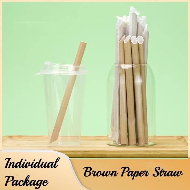 Party Disposable Eco Friendly Paper Straw White/ Brown Paper Straw