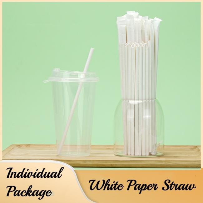 Party Disposable Eco Friendly Paper Straw White/ Brown Paper Straw