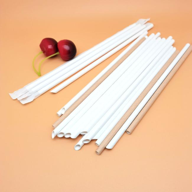 Party Disposable Eco Friendly Paper Straw White/ Brown Paper Straw