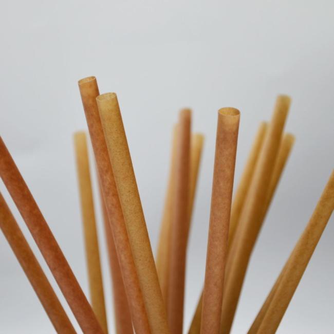 6*210mm Biodegradable Bamboo Fiber Independent Packaging Straw