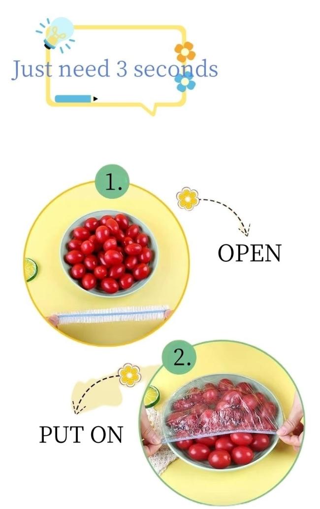 Refrigerator Used Keep Food Health and Fresh Food Grade Disposable PE Bowl Cover