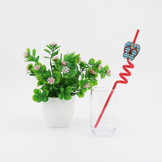 Children Creative Fun Cartoon Animal Straws Disposable Plastic Straws Retractable Elbow Cute Artistic Straws