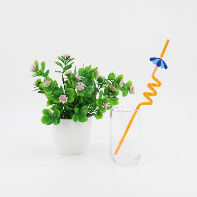 Children Creative Fun Cartoon Animal Straws Disposable Plastic Straws Retractable Elbow Cute Artistic Straws
