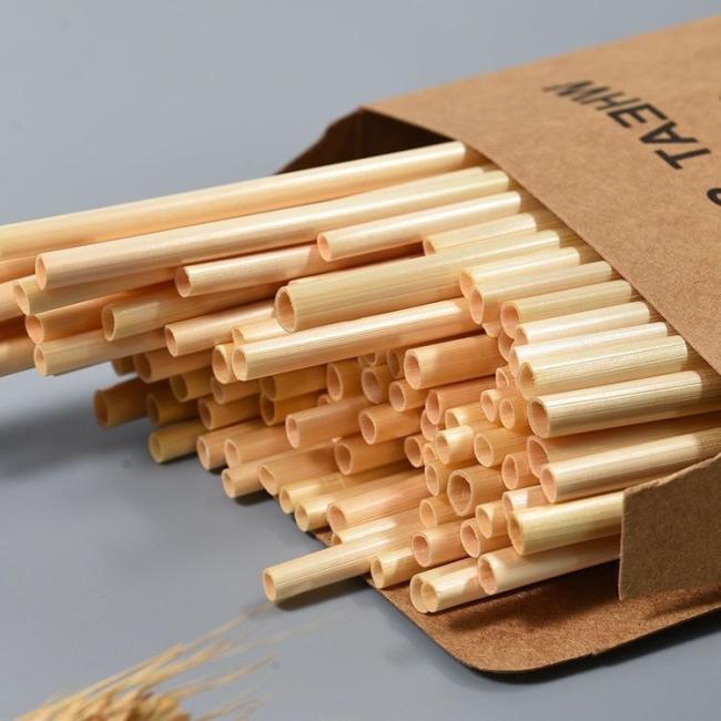 Eco Friendly Degradable Natural Hay 100% Disposable Wheat Straw Wheat Drinking Straw for Drinks