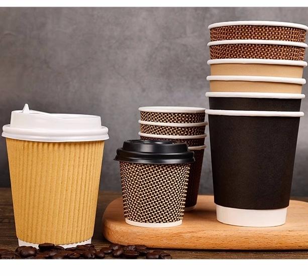 Factory Hot Sale Competitive Price /8oz/8boz or Custom Size Double Wall Takeout Paper Coffee Cup with Lids Paper Cup