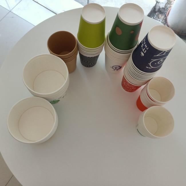 Compostable 8oz Customized Printing Coffee Paper Cup 100% Plastic Free Paper Cup