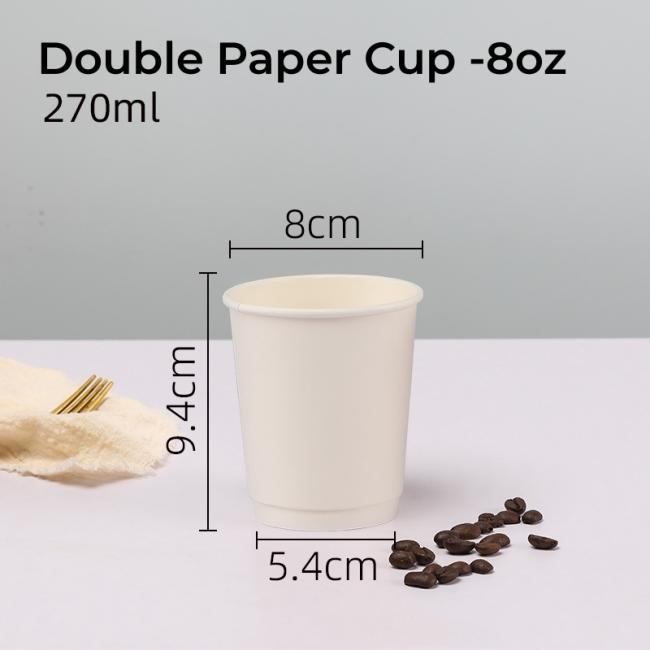 Disposable Paper Cup Printing Double-Wall Kraft Drinking Coffee Paper Cup
