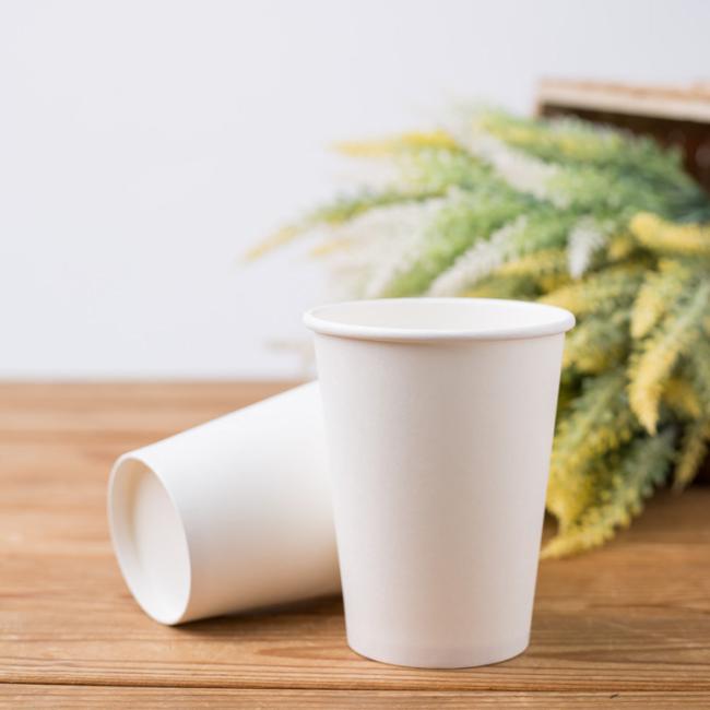 Disposable 9oz Paper Cup with Handle for Hot Drinks Tea & Coffee