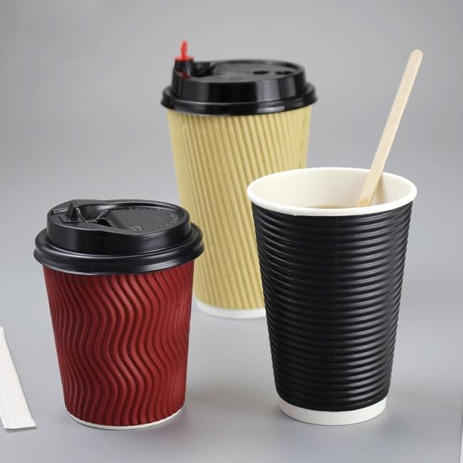 Hot Sale Disposable 8oz Ripple Wall Paper Coffee Cups