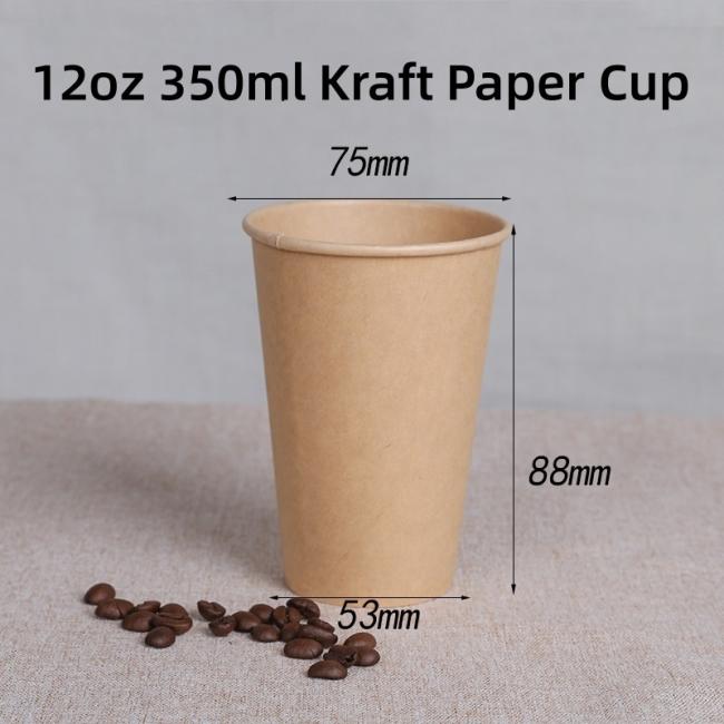 Factory Customized Disposable Kraft Paper Cup for Cold/ Hot Water