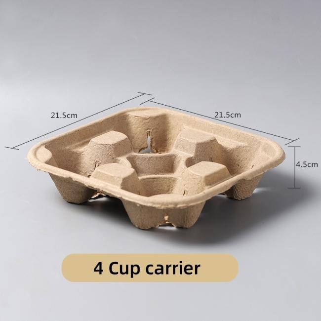 Portable Disposable Two Cup Paper coffee Cup Holders