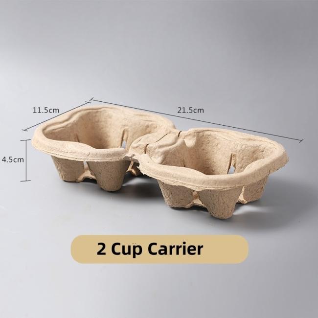 Portable Disposable Two Cup Paper coffee Cup Holders