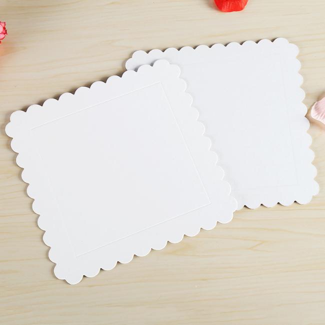 Square Silver Paper Cake Tray for Cake Shop