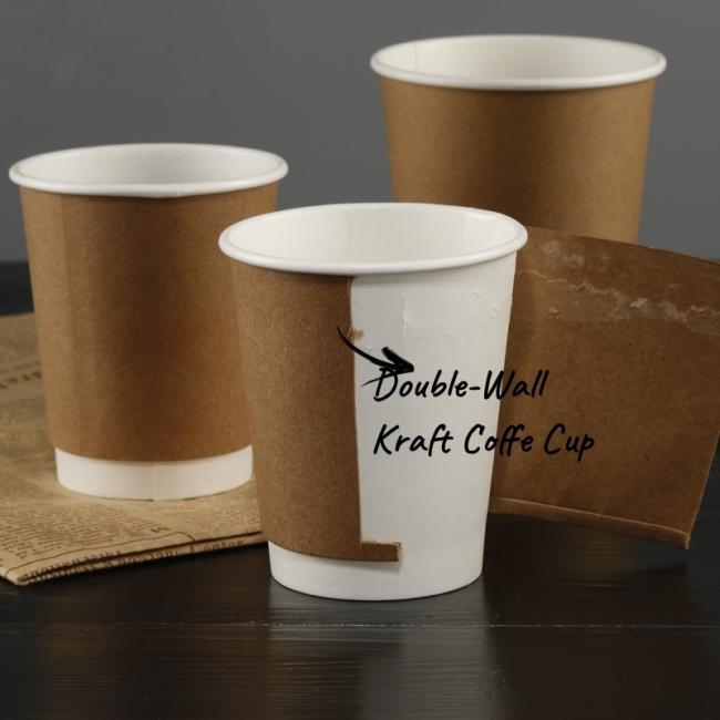 Disposable Single/Double/ Wall Hot Drinking Kraft Paper Cup