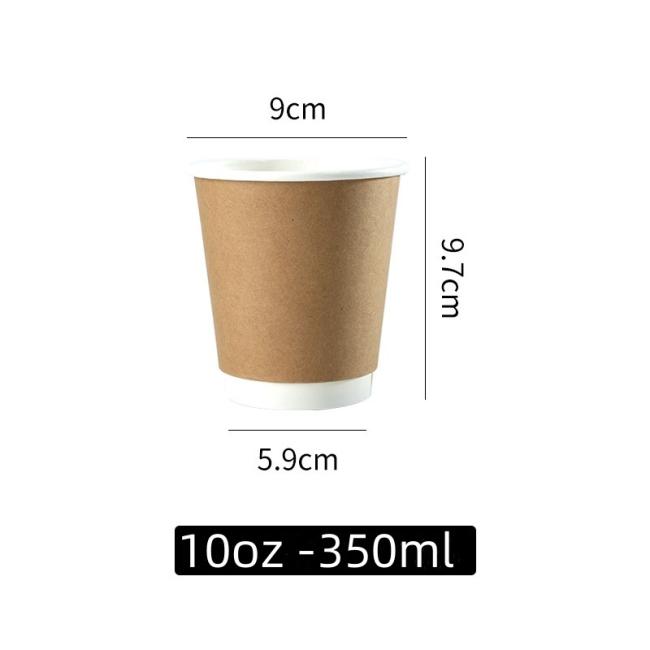 Disposable Single/Double/ Wall Hot Drinking Kraft Paper Cup