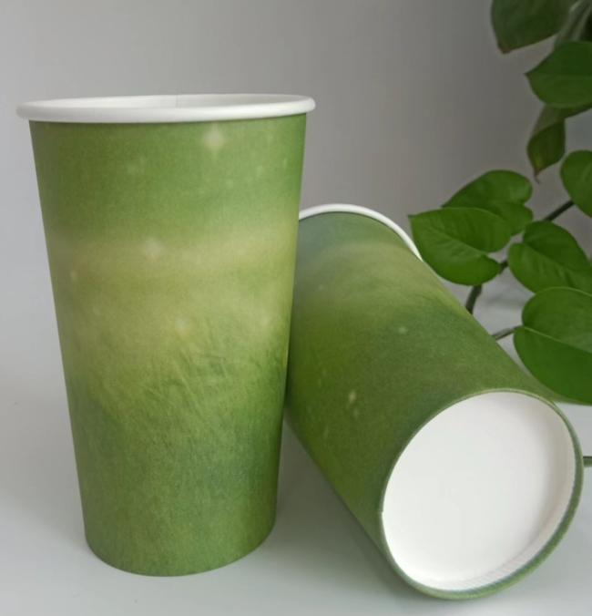 Big Size Good Quality 16 Oz 340g+18PE Single Wall Creative Design Disposable Paper Cup