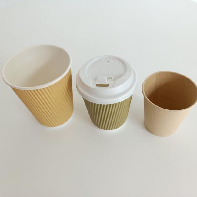 Eco Friendly Disposable Ripple Wall coffee Cup for coffee Cup