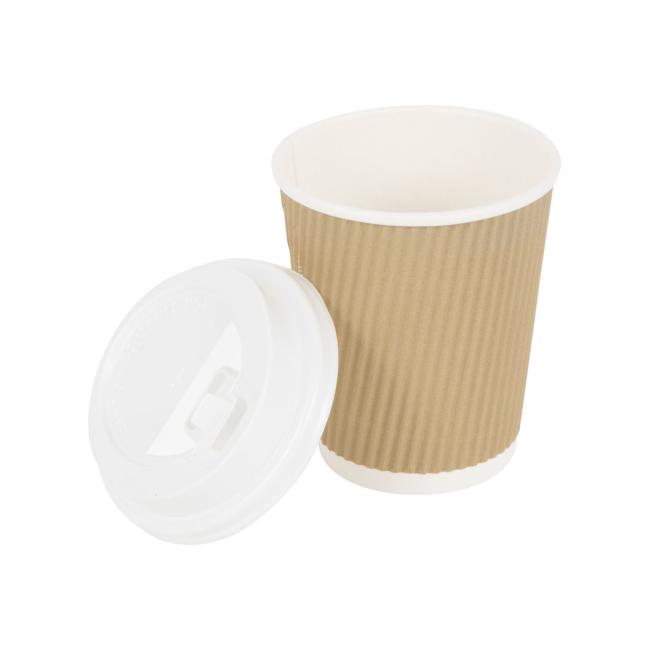Water-Based Insulation Disposable Ripple Wall Paper Cup Hot Beverage coffee Cup