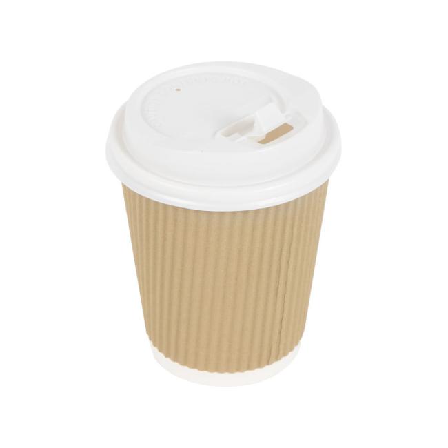 Water-Based Insulation Disposable Ripple Wall Paper Cup Hot Beverage coffee Cup