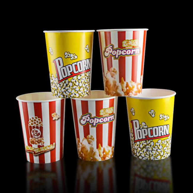 Custom Printed Disposable Popcorn Bucket Popcorn Cup